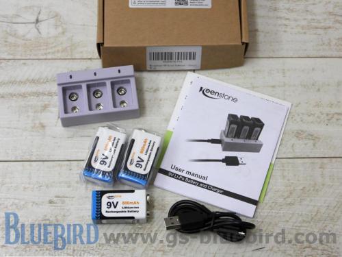 Keenstone 9V Li-ion Battery and Charger